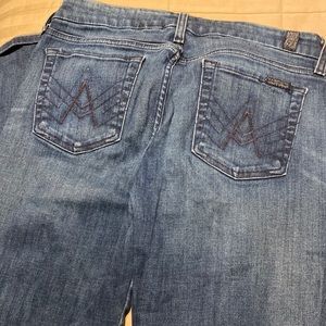 Woman vintage blue jeans for all 7 mankind size 30 bootcut